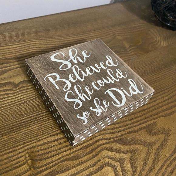 Wood Home Quote Block- Home Decor - Picture 5 of 9